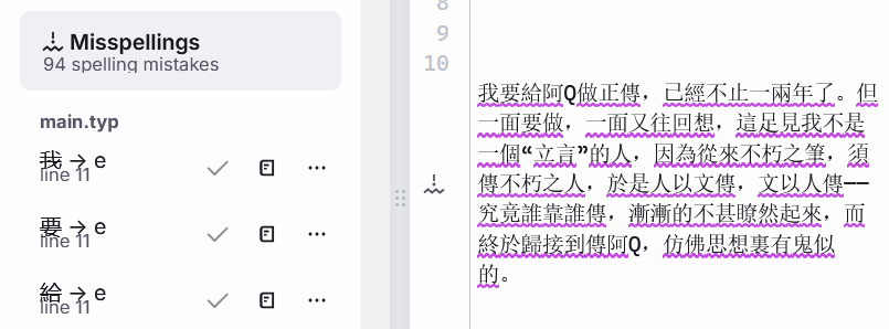 我要給阿Q做正傳，已經不止一兩年了。但一面要做，一面又往回想，這足見我不是一個“立言”的人，因為從來不朽之筆，須傳不朽之人，於是人以文傳，文以人傳——究竟誰靠誰傳，漸漸的不甚瞭然起來，而終於歸接到傳阿Q，仿佛思想裏有鬼似的。